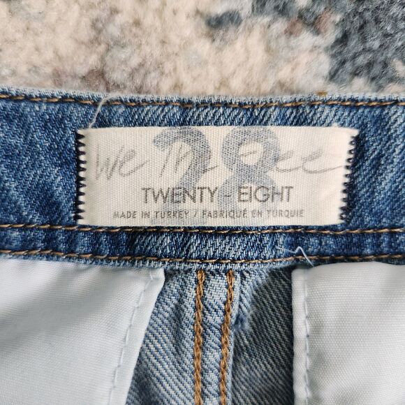 Free People We The Free Cargo Mini Skirt Women's 28 Blue Denim Avenue Utility - Picture 8 of 10